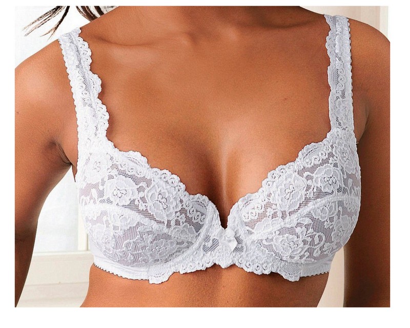 U824 PETITE FLEUR BIAŁY KORONKOWY BIUSTONOSZ 90D