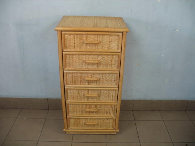 KOMODA SZAFKA RATTANOWA RATTAN BAMBUSOWA ? SŁUPEK