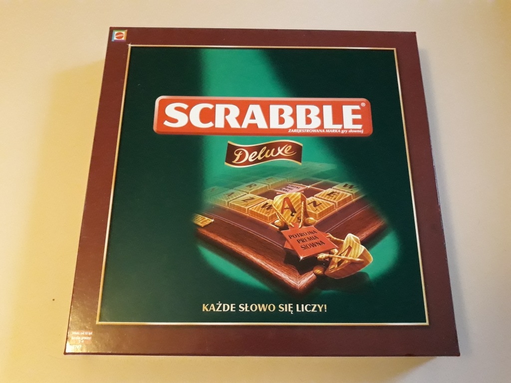 Gra Scrabble DeLuxe - wygodna obrotowa plansza