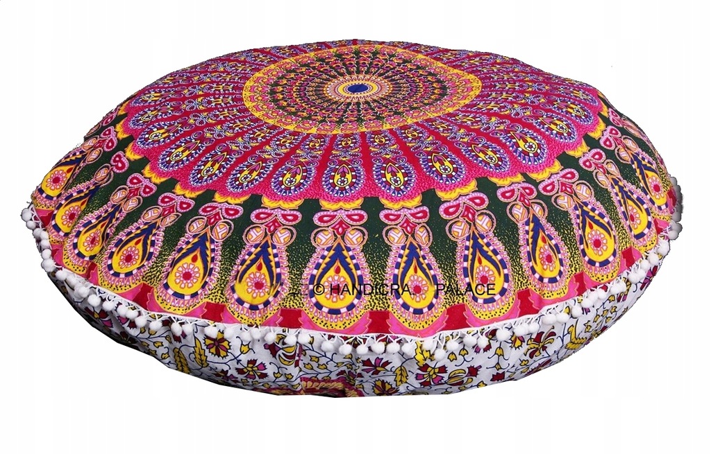 PODUSZKA SIEDZISKO DUŻA OKRĄGŁA 80CM MANDALA JOGA