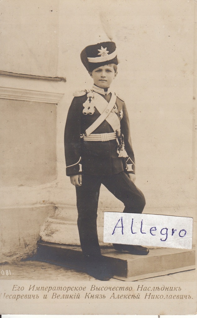 Aleksy Nikołajewicz- syn cara Mikołaja II