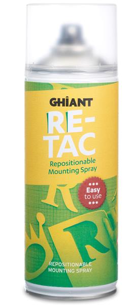 Klej montażowy w sprayu Re-Tac Ghiant 400 ml.