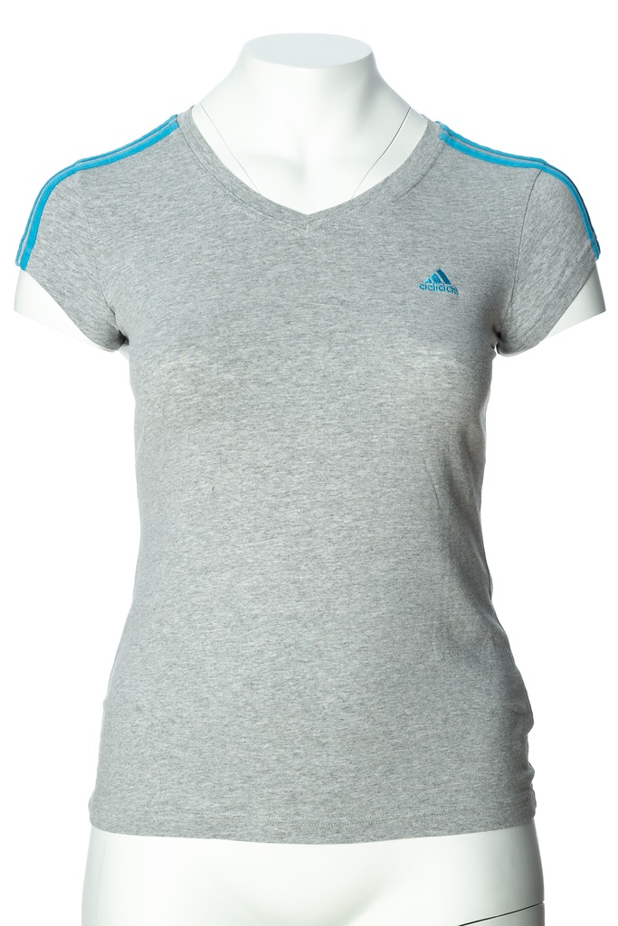 ADIDAS szaro-niebieski sportowy t-shirt r.L/XL