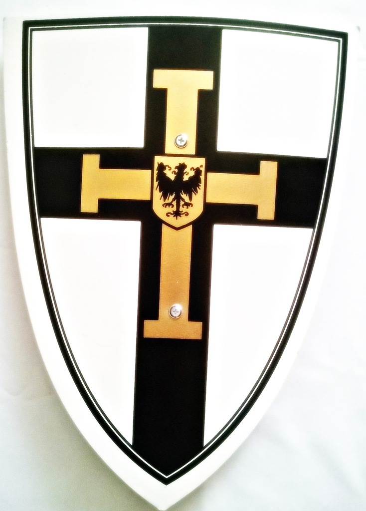 Tarcza drewniana duża (Krzyż), strój rycerza, MIKE