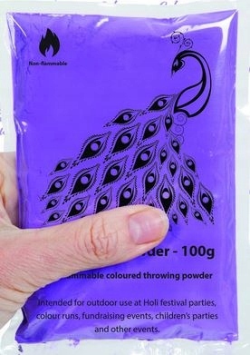 Kolorowy proszek Kolor HOLI 100g puder fioletowy f