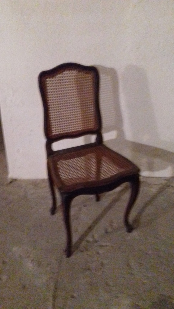 Krzesło francuskie z rafią ANTYK