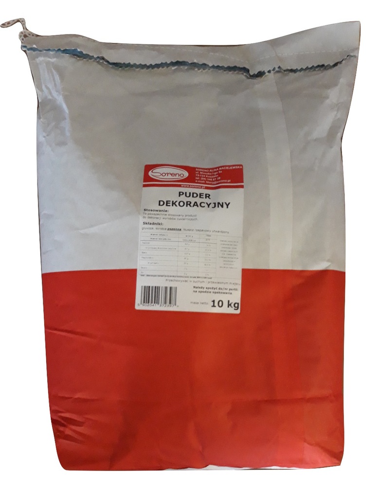 CUKIER PUDER DEKORACYJNY NIETOPLIWY 10KG