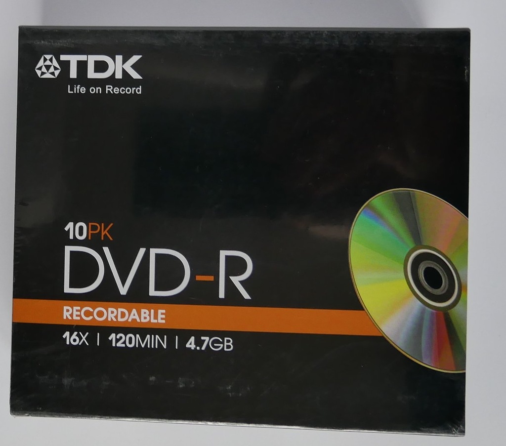 Płyty TDK DVD-R 16x 4.7GB 10szt. slim case  TANIO!
