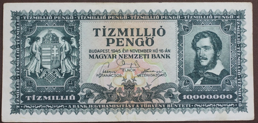 #10 millio Pengo 1945 ,..od 7,99