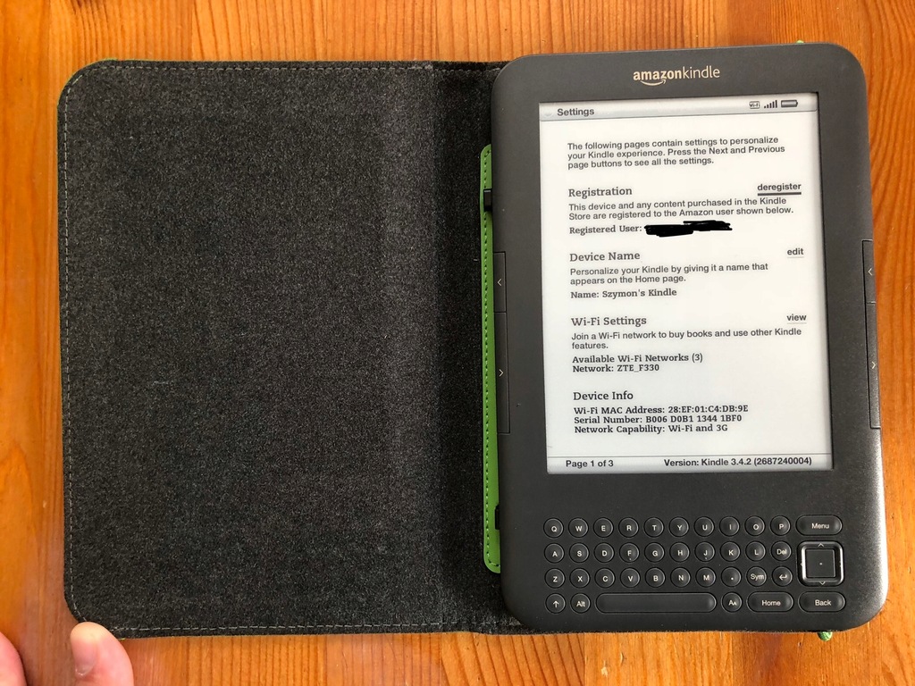 Kindle Keyboard 3g z etui Amazon