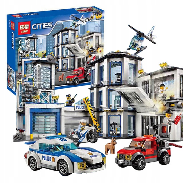 Klocki LEPIN POSTERUNEK POLICJI ! MEGA ZESTAW ! PL