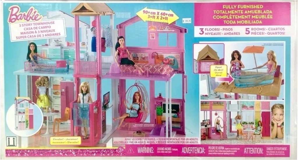 Barbie Wielki Miejski domek dla lalek DLY32 Malibu