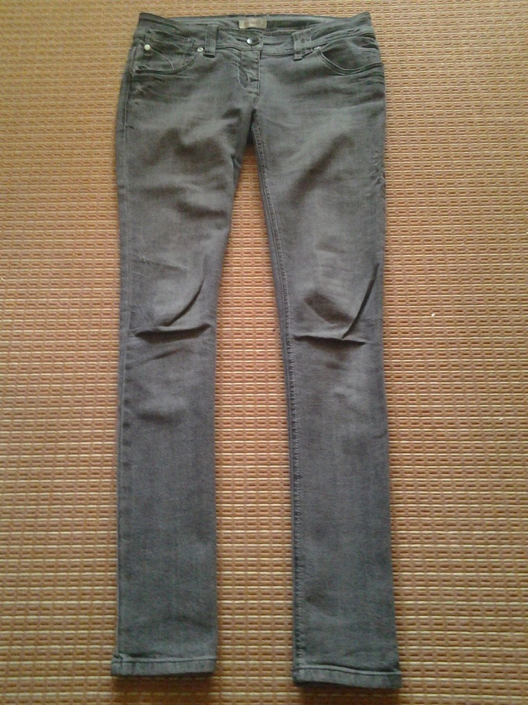 Orsay spodnie jeans szare zwężane