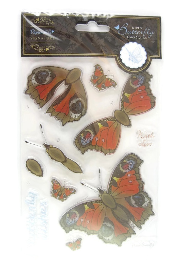 Stemple akrylowe Motyl arkusz 18x13cm 11 stempelkó