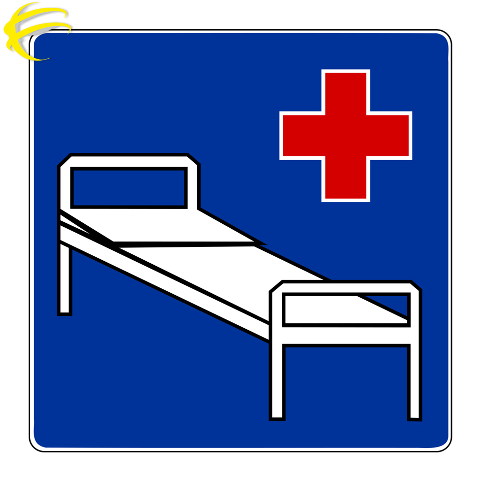 Znak informacyjny D-21 900 x 900 mm Typ II Szpital