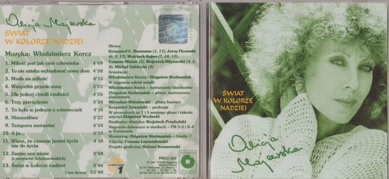 CD ALICJA MAJEWSKA - ŚWIAT W KOLORZE NADZIEI 1997