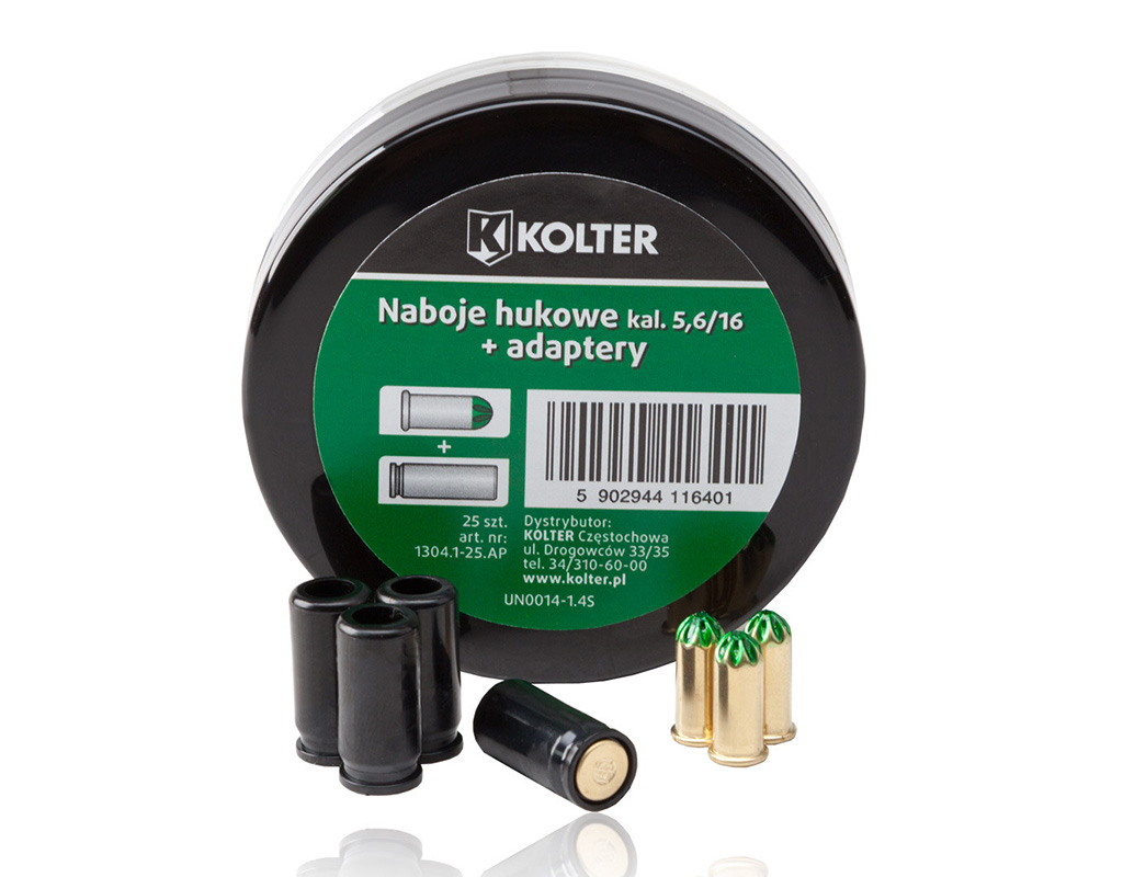 Naboje hukowe 5,6 mm 25 szt. z adapterami