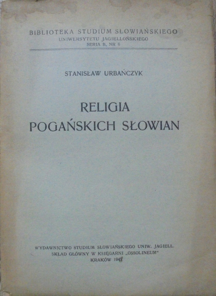 Stanisław Urbańczyk Religia pogańskich Słowian [de