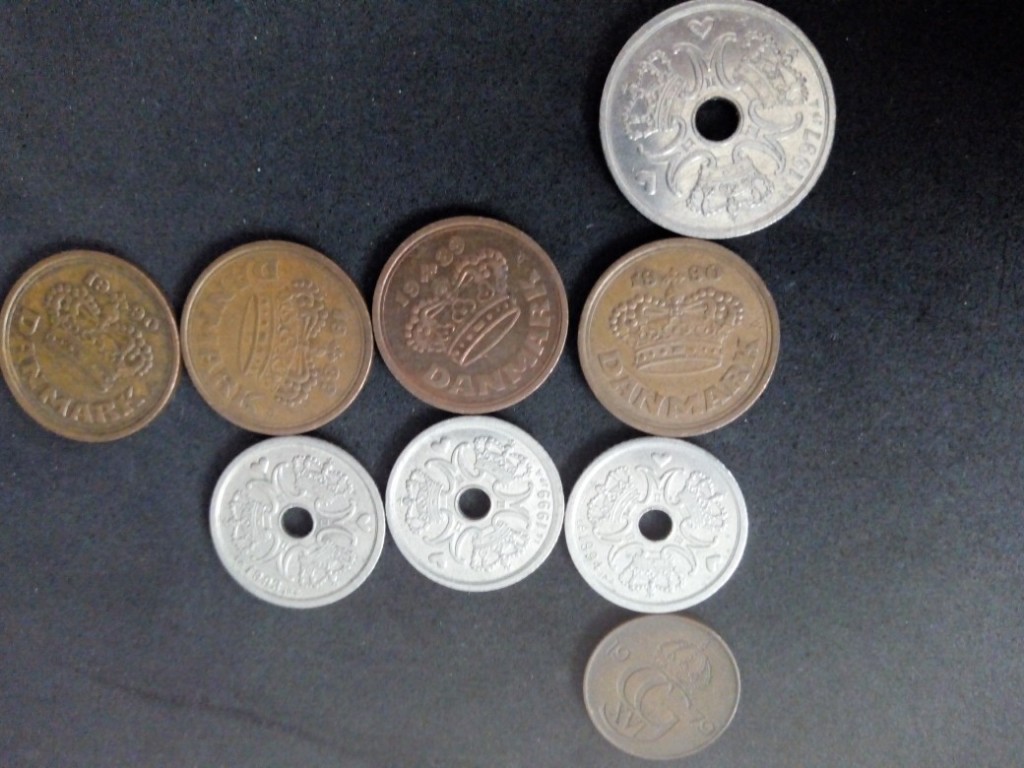 zestaw monet Dania korony