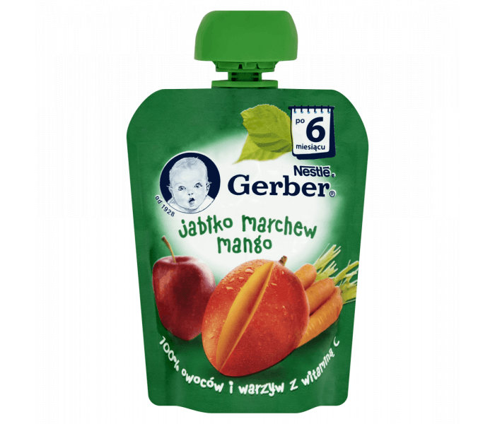 GERBER Mus jabłko - marchew - mango