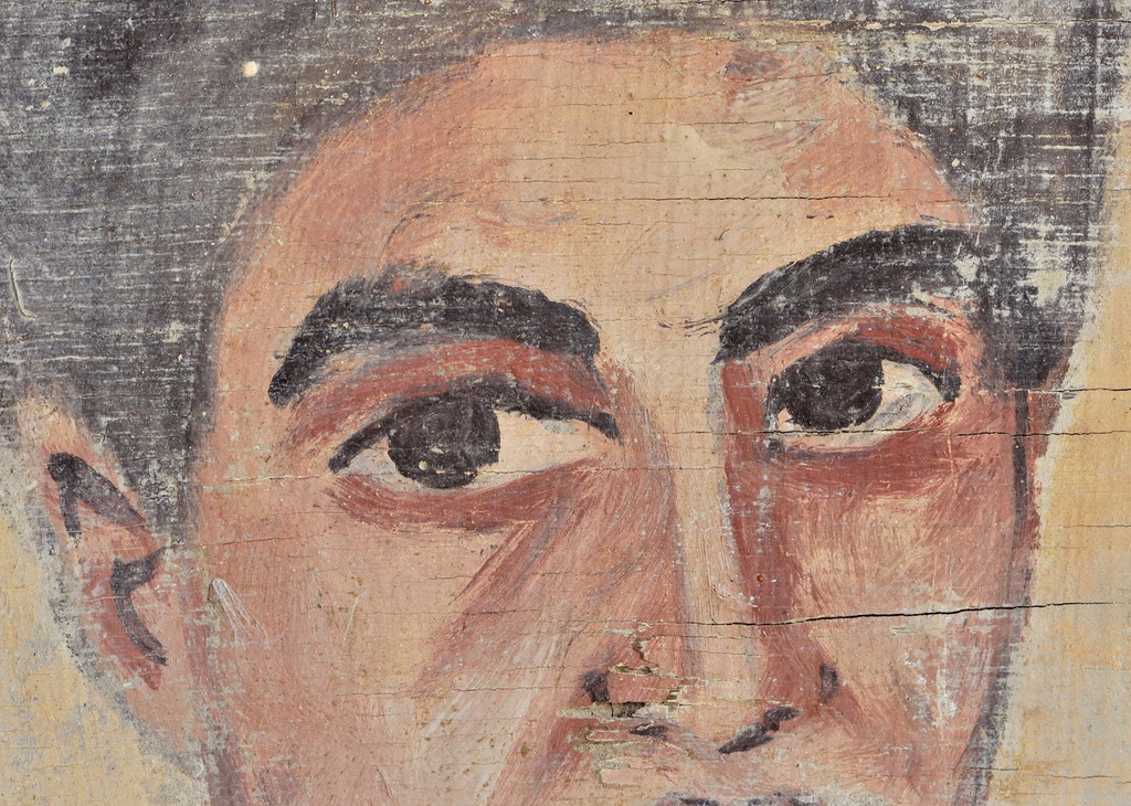 Starożytny Egipt FAJUMSKI PORTRET MUMIOWY tempera