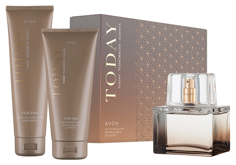 avon TODAY zestaw dla NIEGO woda+żel+balsam