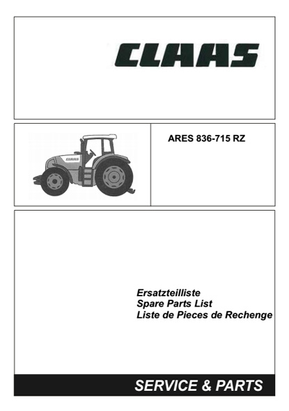 Claas ARES 836 - 715 RZ - katalog części