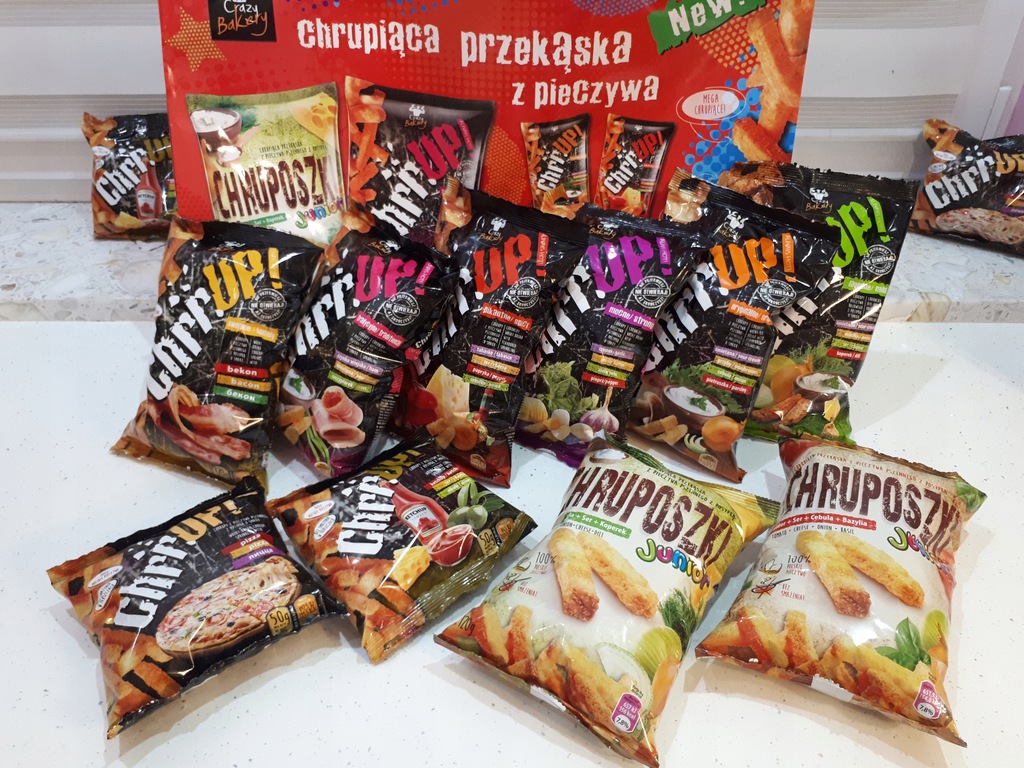 Chrrup i Chruposzki chrupiąca przekąska z pieczywa