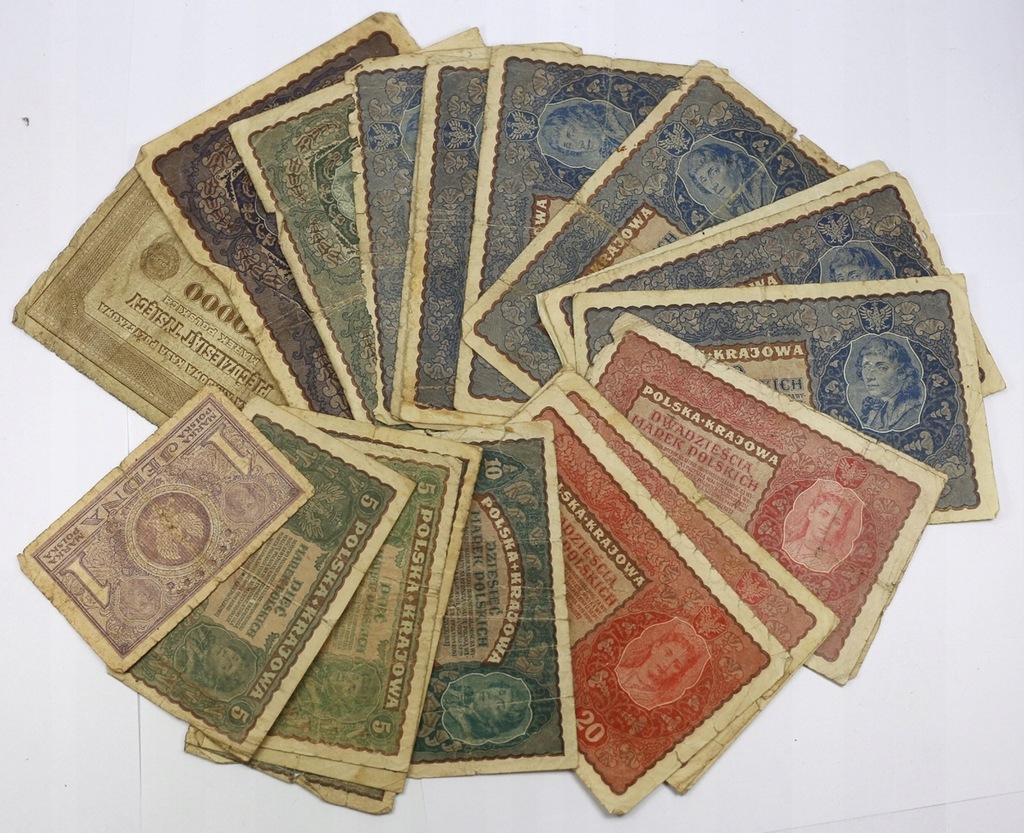 Stare polskie banknoty Polskie Marki 24 szt TANIO!