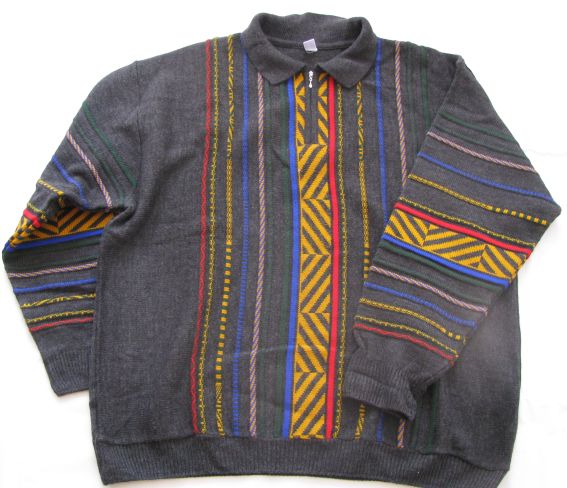 Efektowny meski sweter  60/62  jak nowy