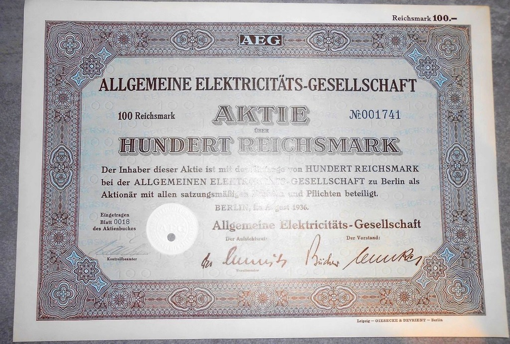 Aeg Slynna Niemiecka Firma Elektroniczna 1936 R Oficjalne Archiwum Allegro