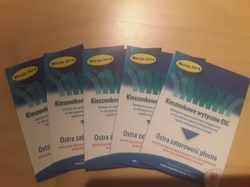 Kieszonkowe wytyczne ESC, Ostra zatorowość płucna