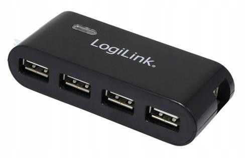 LogiLink HUB USB 2.0 4-portowy z zasilaczem czarny