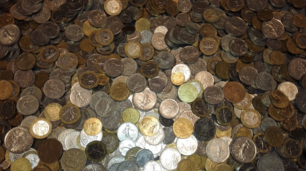 Francja - monety na kilogramy 1 kg - 40 zł