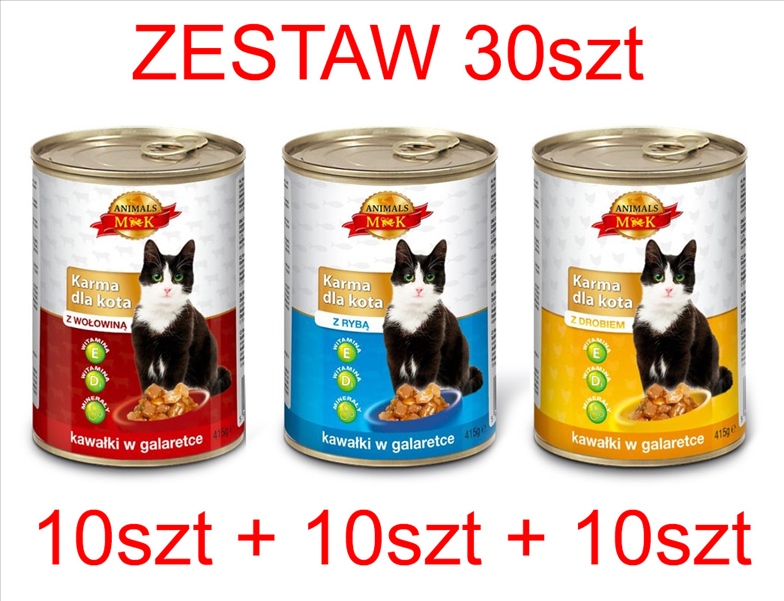 Zestaw- karma dla kota 415g x 30szt