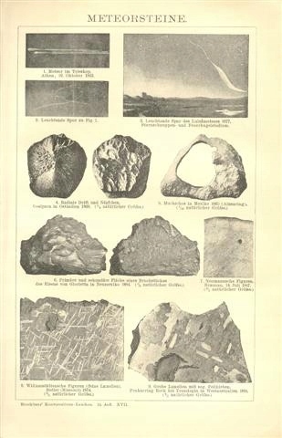 METEORYTY II reprint XIX w. grafiki