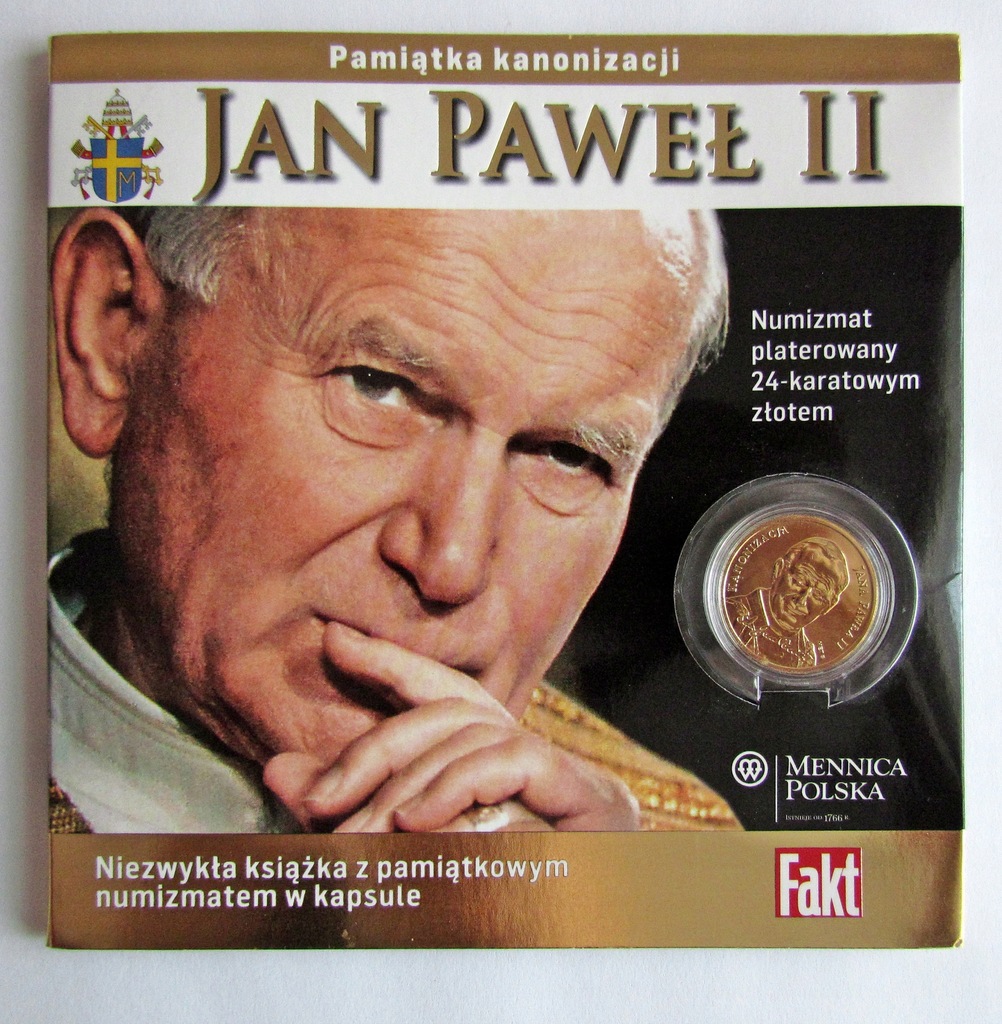 Apel Z Okazji Kanonizacji Jana Pawła Ii JAN PAWEŁ II PAMIĄTKA KANONIZACJI NUMIZMAT+KSIĄŻKA - 7704498010