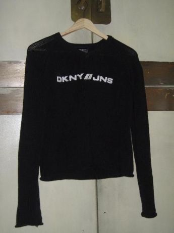 DKNY sweter czarny sportowy 100% coton Nowy r.M