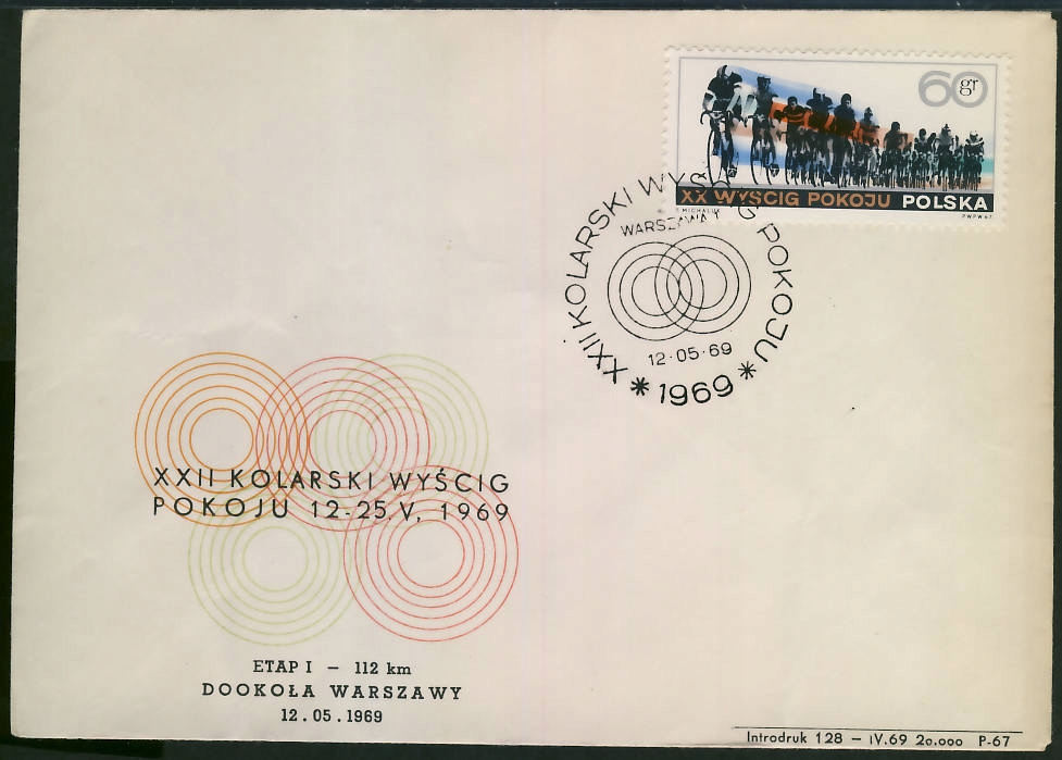 XXII Wyścig Pokoju 1969 r Etap I Dookoła Warszawy