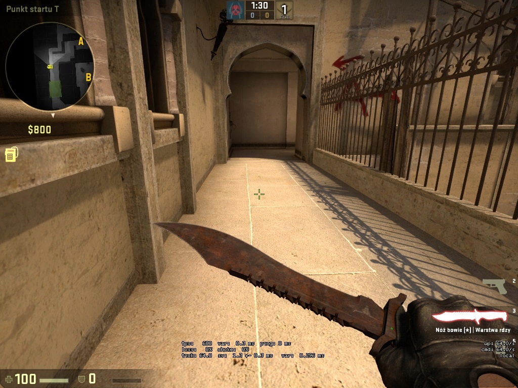 NÓŻ BOWIE KNIFE WARSTWA RDZY RUST COAT CS:GO 7411779225