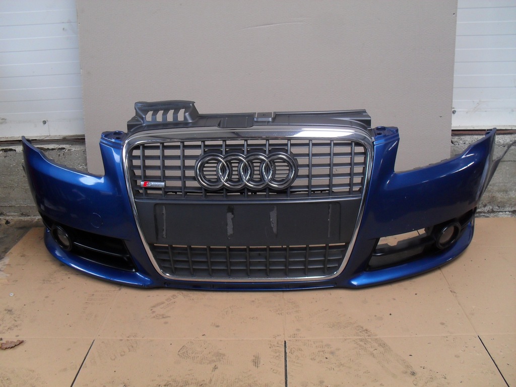 AUDI A4 B7 ZDERZAK PRZEDNI GRILL S-LINE KPL - 7221309877 - Oficjalne ...