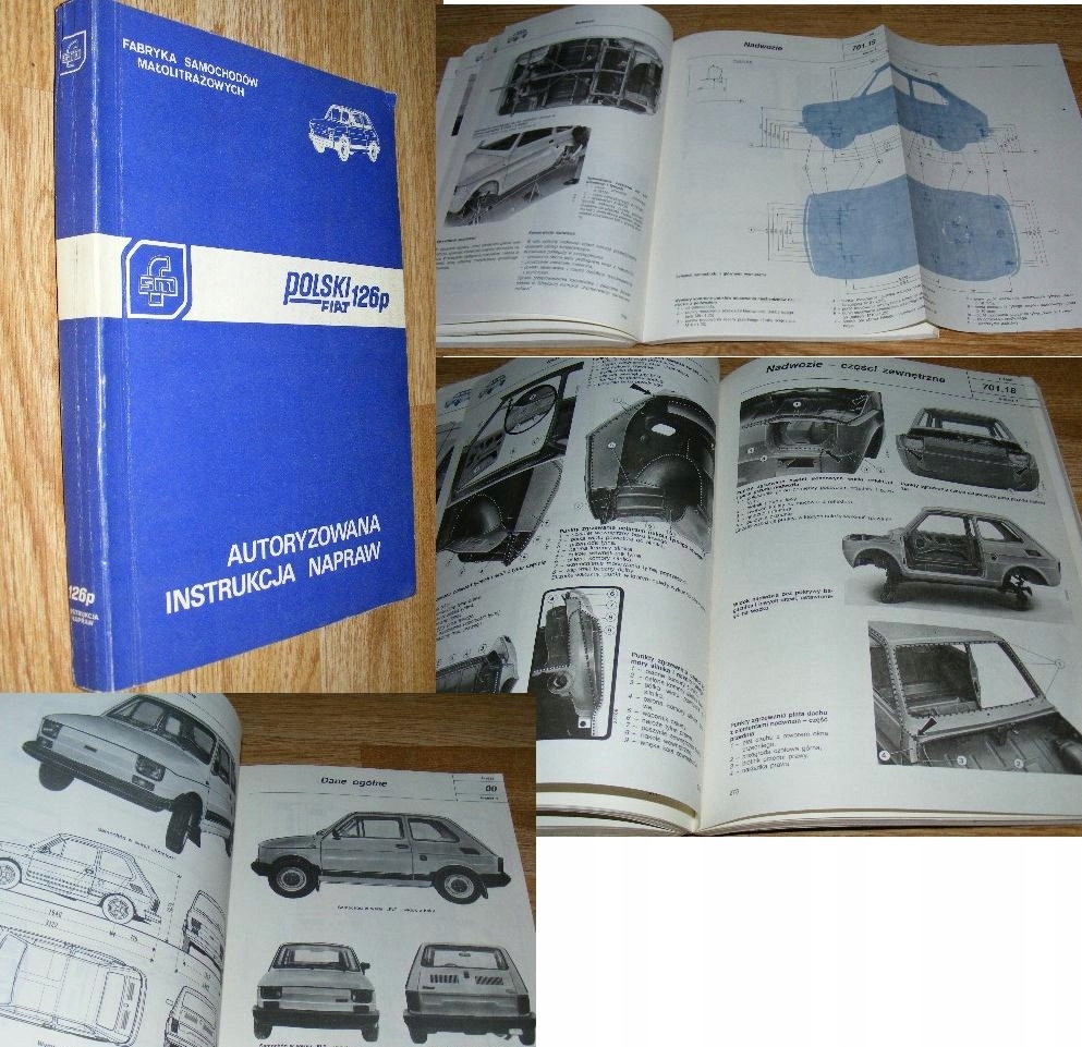 Polski Fiat 126P Autoryzowana Instrukcja Napraw - 7521910028 - Oficjalne Archiwum Allegro