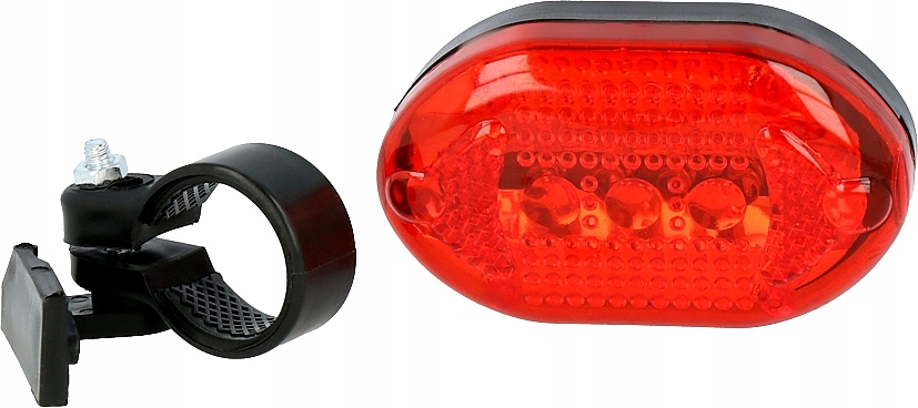 Owalne Oświetlenie ROWEROWE Lampka Tylna 5LED v1