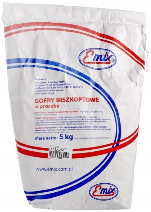 Emix mieszanka na gofry biszkoptowe proszek 5 kg