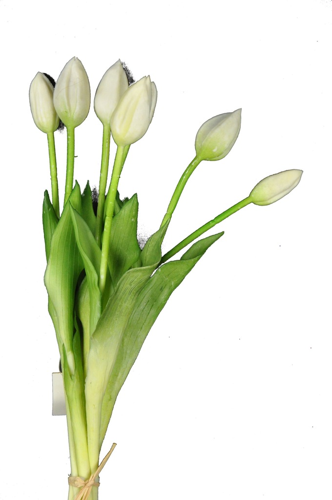 TULIPANY GUMOWE ŚMIETANK BUKIE KWIATY SZTUCZNE NEW