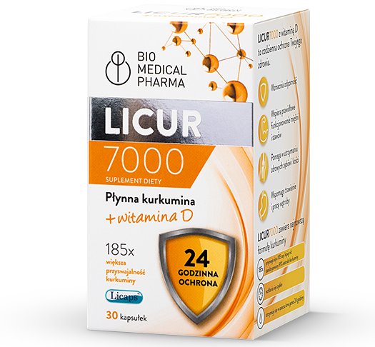 KURKUMINA Kurkuma Turmeric - LICUR 7000 + witD