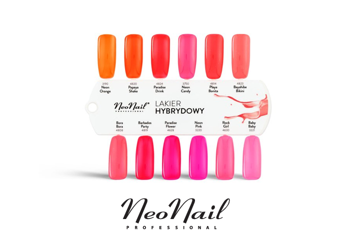 NEONAIL WZORNIK LAKIEROW HYBRYDOWYCH - NEON RÓŻ