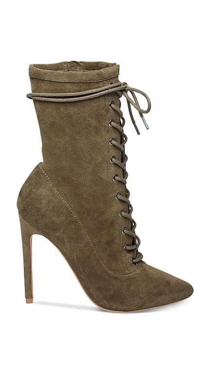 Szpilki botki khaki sznurowane steve madden