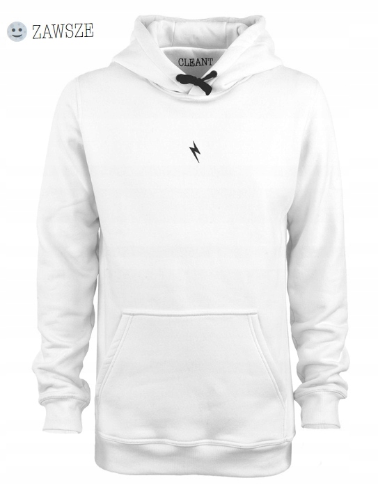 Cleant bluza biała heart_ hoodie rozmiar M unisex
