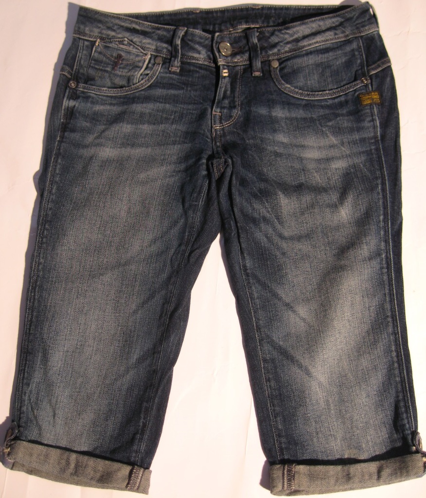 Spodenki _ G-STAR jeans guziki logo 26 pas 74 BCM